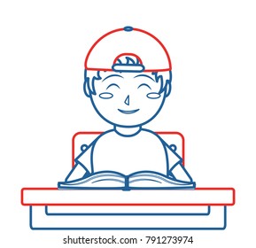 Boy and book design