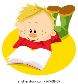 boy with book learn