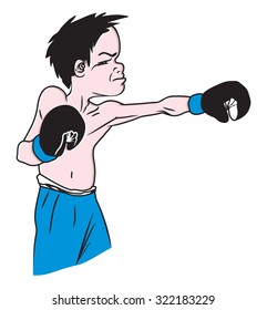Boy Boxer vector illustration