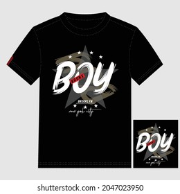 Boy bronx text,lettering images slogan stylish vintage typography graphic t shirt print vector illustration design