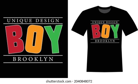 Boy Brooklyn T-shirt Design for print 