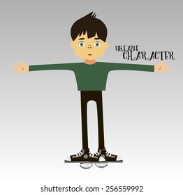 boy with brown hair. animate your character! 
