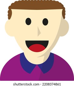 Boy with brown hair and black eyes. Second version.
