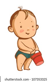 Boy with a bucket