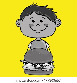 boy burger food