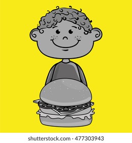 boy burger food