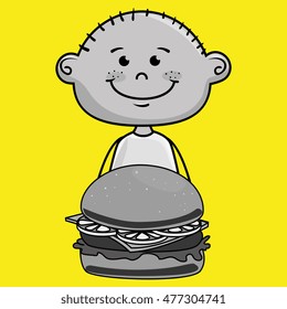 boy burger food