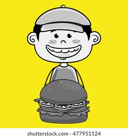 boy burger food