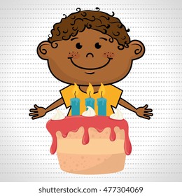 boy cake candles dessert