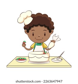 Decoración de tortas de niños, chef, pastelería, panadería