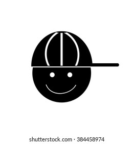 boy with a cap flat icon