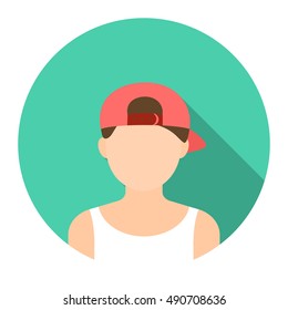 Boy in cap icon cartoon. Single avatar,peaople icon from the big avatar set.