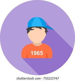 Boy in Cap and T Shirt