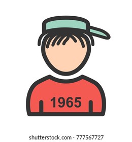 Boy in Cap and T Shirt