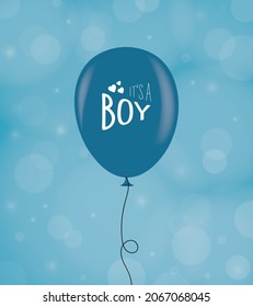 It's a Boy - Card with balloon icon on it
