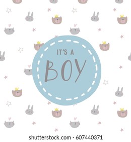 it's a boy card design