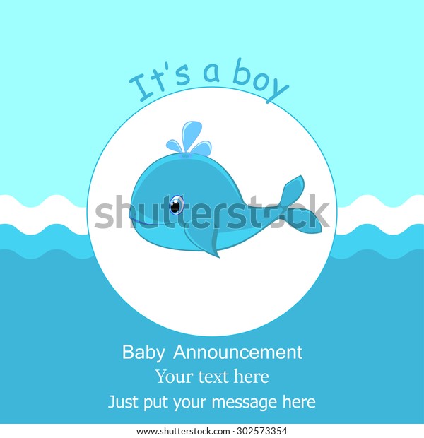 Boy Card Design Baby Shower Invitation Stock Vector Royalty Free 302573354