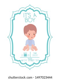its a boy card with little baby character