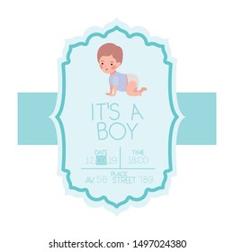 its a boy card with little baby character