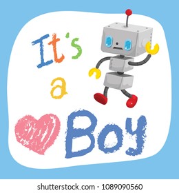 It's a boy card vector.