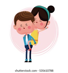 boy carrying girl funny graphic