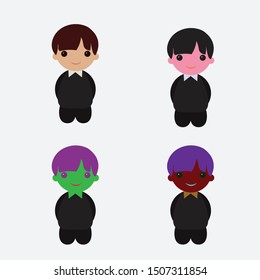 Boy Cartoon Character Design Shape