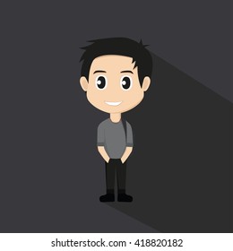 Boy Cartoon Character Vector