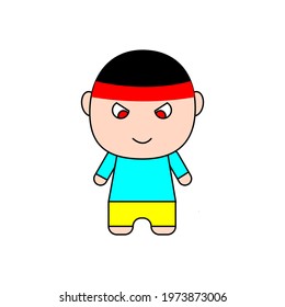 boy cartoon character. vector illustration