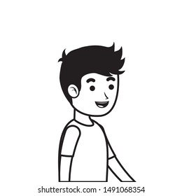 Boy cartoon design, Kid childhood little people lifestyle and person theme Vector illustration