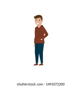 Boy cartoon design, Kid childhood little people lifestyle and person theme Vector illustration