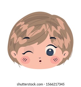 Boy cartoon design, Kid childhood little people lifestyle and person theme Vector illustration