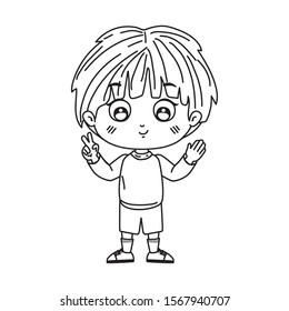 Boy cartoon design, Kid childhood little people lifestyle and person theme Vector illustration