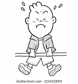boy cartoon doodle kawaii anime coloring page cute illustration drawing clipart character chibi manga comics