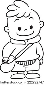 boy cartoon doodle kawaii anime coloring page cute illustration drawing clip art character chibi manga comics