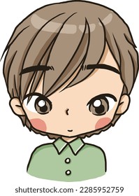 Boy cartoon doodle kawaii anime coloring page cute illustration drawing clip art character chibi manga comic