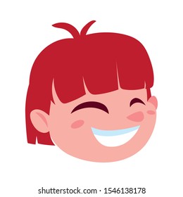 Boy cartoon head design, Kid childhood little people lifestyle and person theme Vector illustration