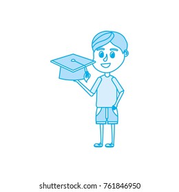 Boy cartoon icon Kid childhood little and people theme Isolated design Vector illustration