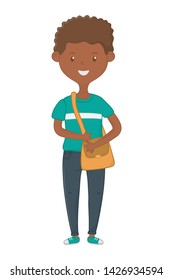 Boy cartoon of school design