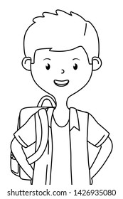 Boy cartoon of school design