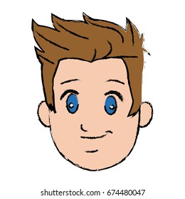 boy cartoon smiling child face