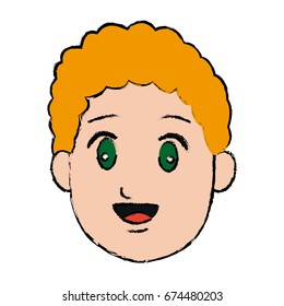 boy cartoon smiling child face
