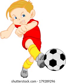 boy cartoon soccer player