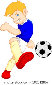 boy cartoon soccer player