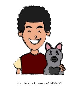 Boy with cat