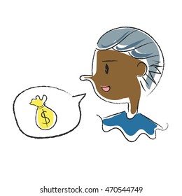 Boy character design in doodle cute minimal style with black outline on white background