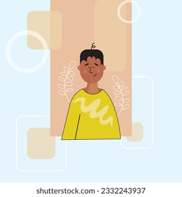 Boy character illustration with vector file
