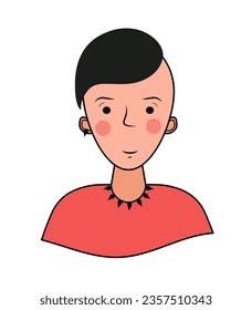Сreative Boy Character. Isolated Flat Illustration.