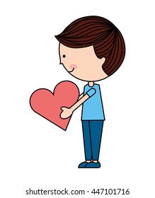 boy character isolated icon design, vector illustration  graphic 