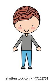 boy character isolated icon design, vector illustration  graphic 