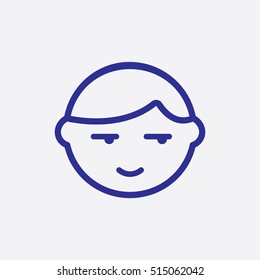 Boy character Symbol vector icon